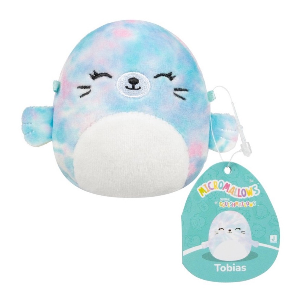 TOBIAS Squishmallows Seal Micromallows 2.5" NWT Plush- S1
